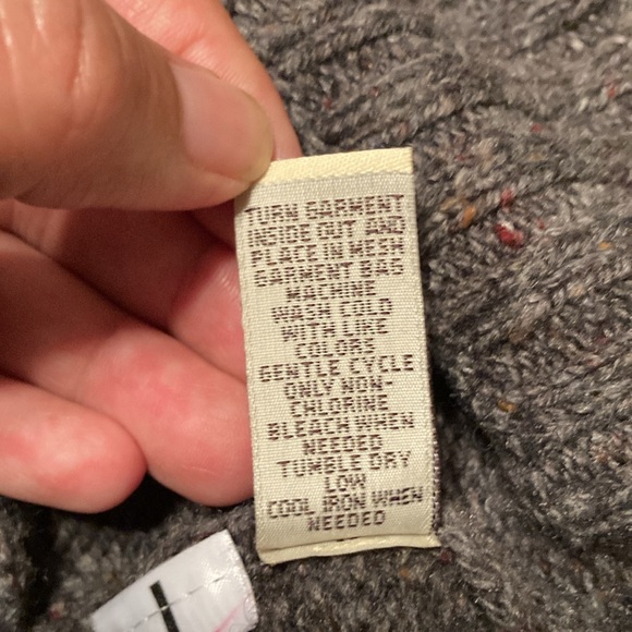 Ruff Hewn shades of gray and cream knit turtleneck sweater dress sz. S - Picture 7 of 7